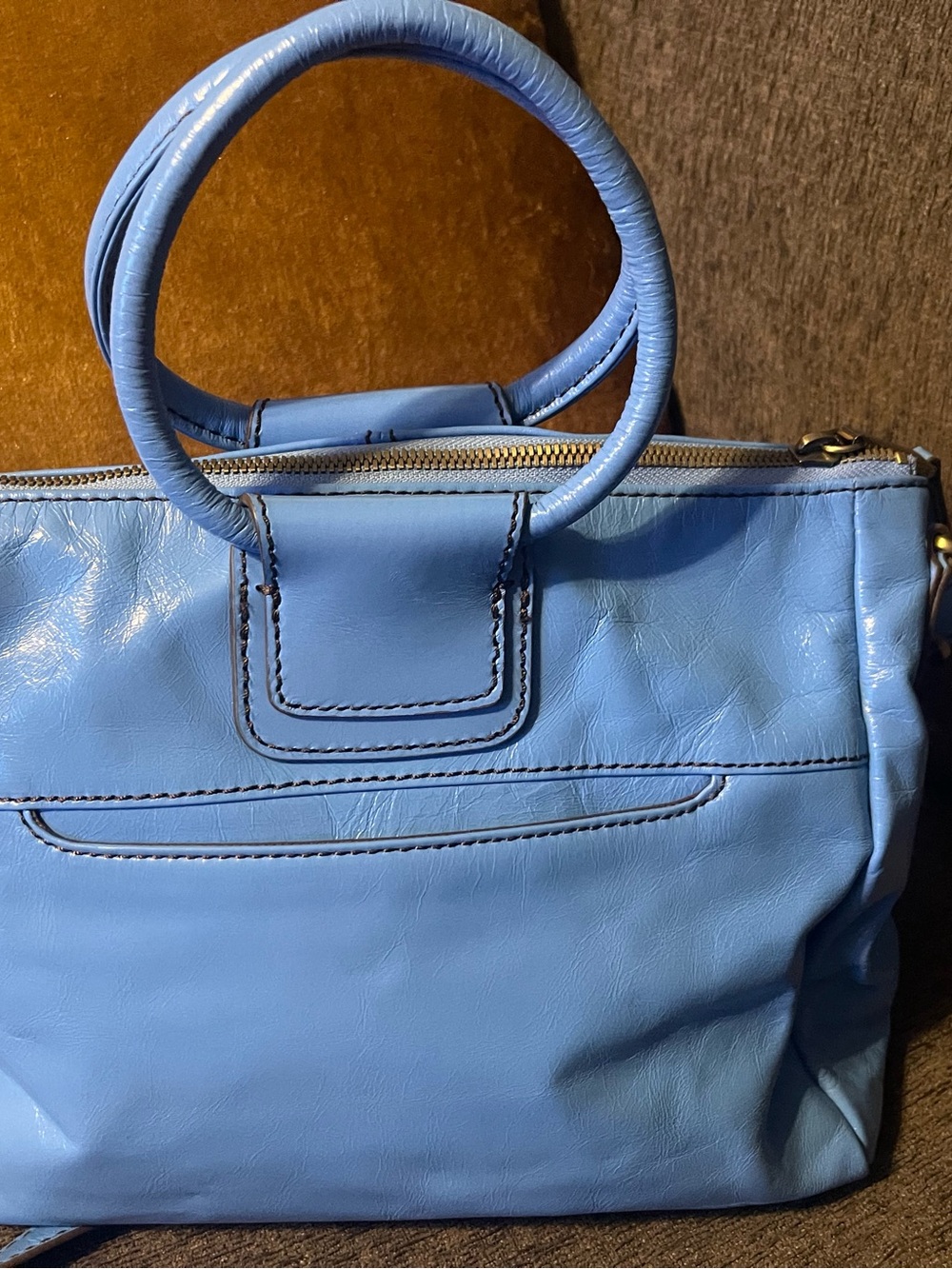HOBO Light Blue Ring-Handle Crossbody Bag